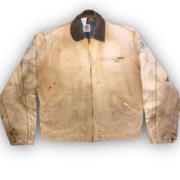 Carhartt Other - Vintage Carhartt Detroit Blanket Lined Jacket Distressed Thrashed USA Med